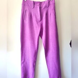 Chic Paris size small purple polyester  pants